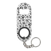 Dog Paws Black and White Polka Dot Mini Flessenopener (Achterkant)