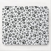 Dog Paws Black and White Polka Dot Muismat (Voorkant)