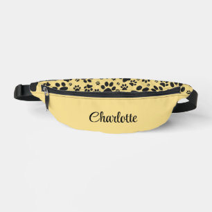 Dog Paws Black and White Polka Dot on butter room Heuptasje