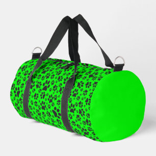 Dog Paws Black and White Polka Dot on green Plunjezak