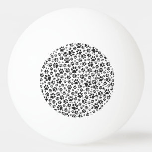 Dog Paws Black and White Polka Dot Pingpongbal