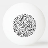 Dog Paws Black and White Polka Dot Pingpongbal (Achterkant)