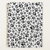 Dog Paws Black and White Polka Dot Planner (Voorkant)