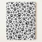 Dog Paws Black and White Polka Dot Planner (Achterkant)