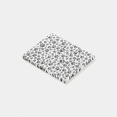 Dog Paws Black and White Polka Dot Post-it® Notes (Schuin)