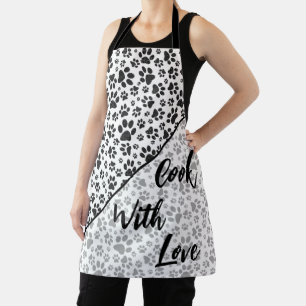 Dog Paws Black and White Polka Dot Schort