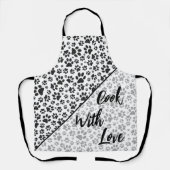 Dog Paws Black and White Polka Dot Schort (Voorkant)