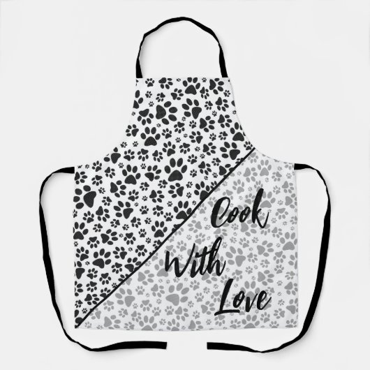 Dog Paws Black and White Polka Dot Schort (Voorkant)