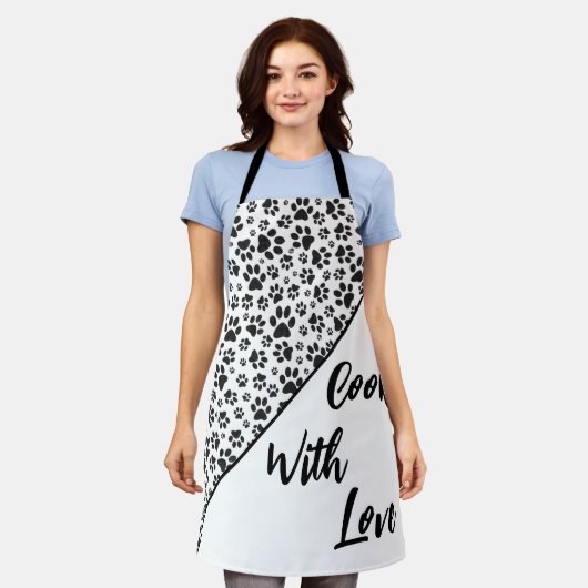 Dog Paws Black and White Polka Dot Schort (Gedragen)