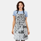 Dog Paws Black and White Polka Dot Schort (Gedragen)