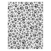 Dog Paws Black and White Polka Dot Tafelkleed (Voorkant)