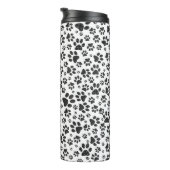 Dog Paws Black and White Polka Dot Thermosbeker (Geroteerd rechts)