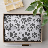 Dog Paws Black and White Polka Dot Tissuepapier (Geschenk)