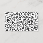 Dog Paws Black and White Polka Dot Visitekaartje (Voorkant)