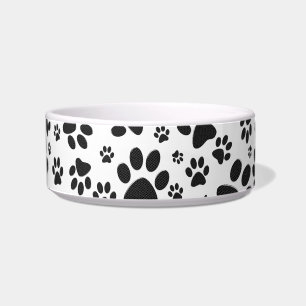 Dog Paws Black and White Polka Dot Voerbakje