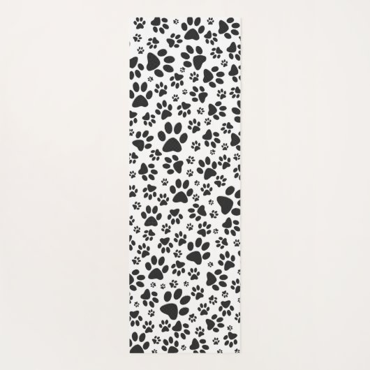 Dog Paws Black and White Polka Dot Yogamat (Achterkant)