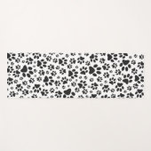 Dog Paws Black and White Polka Dot Yogamat (Voorkant (horizontaal))
