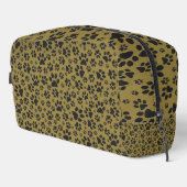 Dog Paws Black & White Polka Dot on militair goud Toilettasje (Rechterhoek)