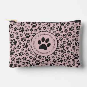 Dog Paws Black & White Polka Dot on pink charlotte Etui