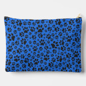 Dog Paws Black & White Polka Dot on tech blue Etui (Achterkant)