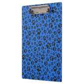 Dog Paws Black & White Polka Dot on tech blue Klembord (Links)