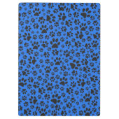 Dog Paws Black & White Polka Dot on tech blue Klembord (Achterkant)