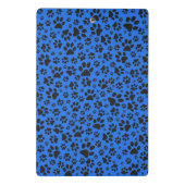 Dog Paws Black & White Polka Dot on tech blue Mini Klembord (Achterkant)