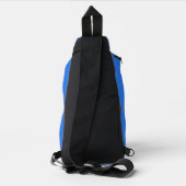 Dog Paws Black & White Polka Dot on tech blue Sling Bag (Achterkant)