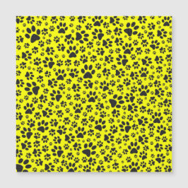 Dog Paws Black & White Polka Dot on yellow