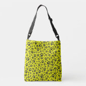 Dog Paws Black & White Polka Dot on yellow Crossbody Tas (Achterkant)