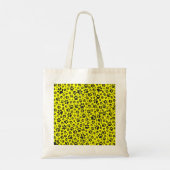Dog Paws Black & White Polka Dot on yellow Tote Bag (Achterkant)