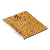 Dog Paws Black & White Polka Dot op dahlia oranje Notitieblok (Schuin)