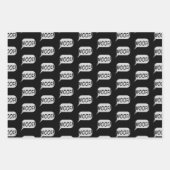 Dog Paws Botten Hondenliefhebbers zwart-wit Inpakpapier Vel (Voorkant 3)