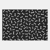 Dog Paws Botten Hondenliefhebbers zwart-wit Inpakpapier Vel (Voorkant 2)