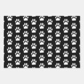 Dog Paws Botten Hondenliefhebbers zwart-wit Inpakpapier Vel (Voorkant)