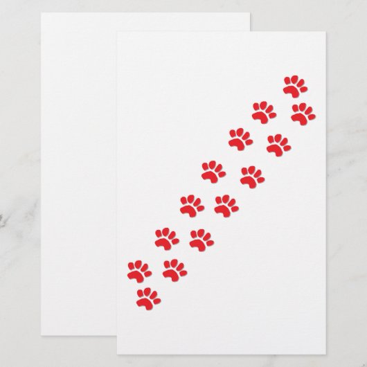 Dog Paws Briefpapier (Voorkant / Achterkant)