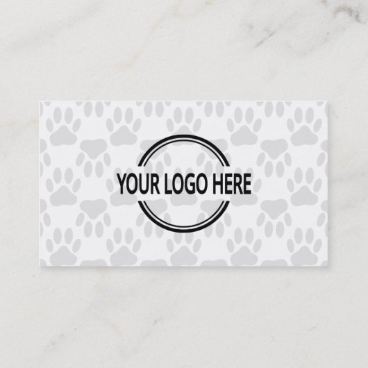 Dog Paws Custom Logo Visitekaartje (Achterkant)