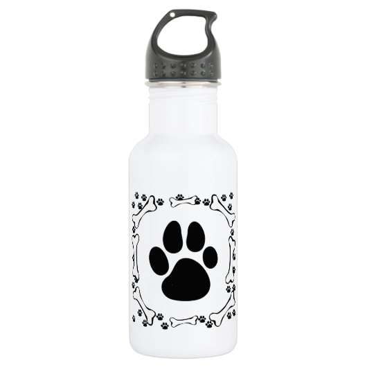 Dog Paws en Dog Botten Waterfles (Voorkant)