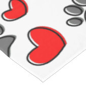 Dog Paws en harttekeningen Tafelkleed (Gekanteld)