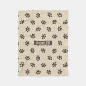 Dog Paws Fleece Doggie Blanket, Small (Voorkant)