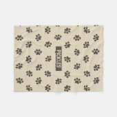 Dog Paws Fleece Doggie Blanket, Small Deken (Voorkant (Horizontaal))