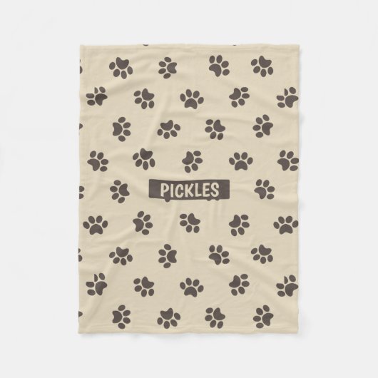 Dog Paws Fleece Doggie Blanket, Small Deken (Voorkant)