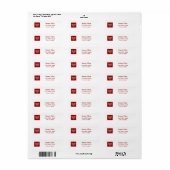 Dog Paws Heart Cute Modern Return Address Label (Full Sheet)