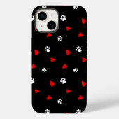 Dog Paws Heart Pattern Case-Mate iPhone Case (Achterkant)