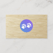 Dog Paws | Houtdruk Visitekaartje (Achterkant)