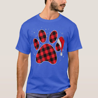 Dog Paws kerstpyjama Red Pset Xmas familie M T-shirt