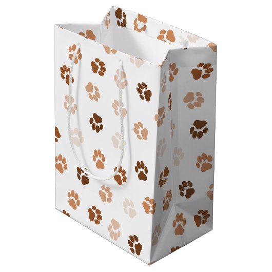 Dog paws medium cadeauzakje (Achterkant Gekanteld)