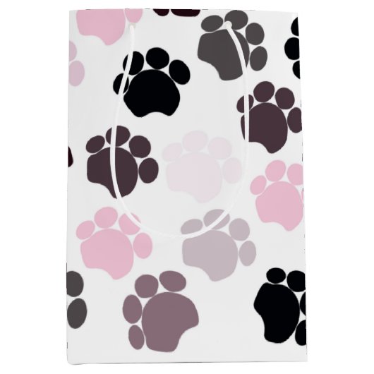 Dog Paws Medium Gift Bag Medium Cadeauzakje (Voorkant)