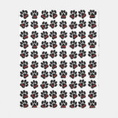 Dog Paws met liefde Fleece Deken (Voorkant)