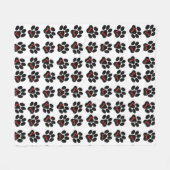 Dog Paws met liefde Fleece Deken (Voorkant (Horizontaal))